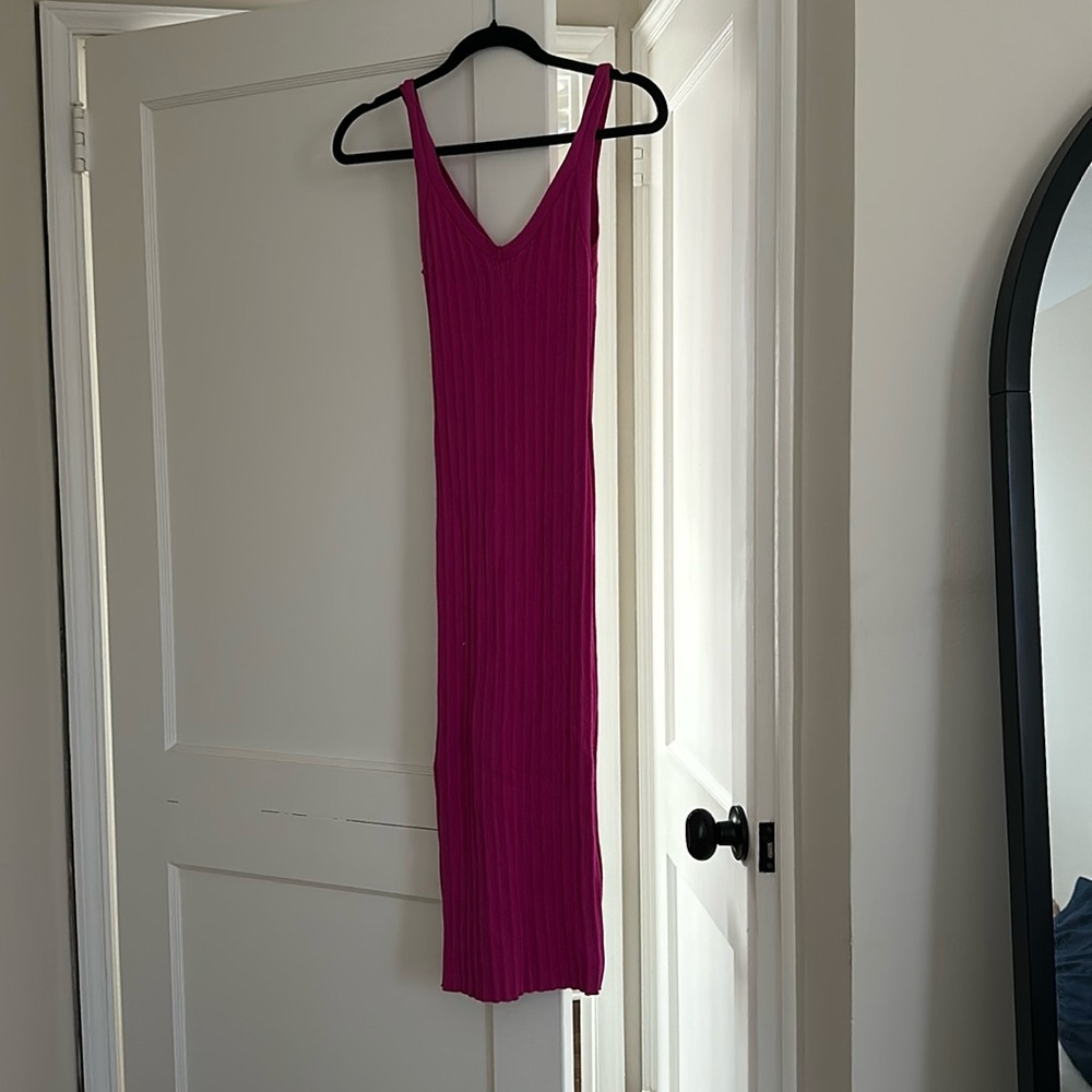Pink midi dress